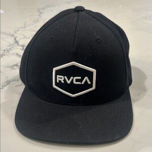 RVCA Black and White Logo Cap Never Worn